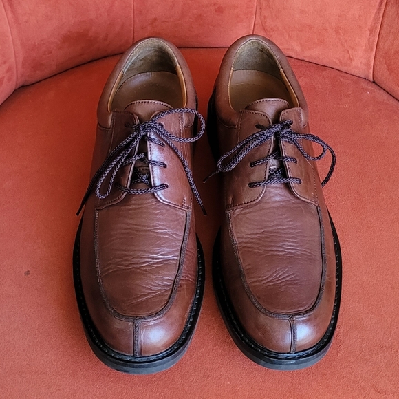 Johnson & Murphy Mens Lace Up Oxford 020-2184 Brown Leather Size 10W - Picture 3 of 15